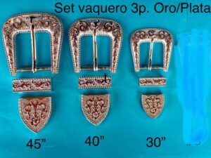 Set Vaq. 3 PCS PL/ORO 30MM GA - Diseno Surtido