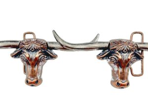 Heb. Vaq. Bull Head 3D BRONCE-PLT VIEJA 50mm GA 309101